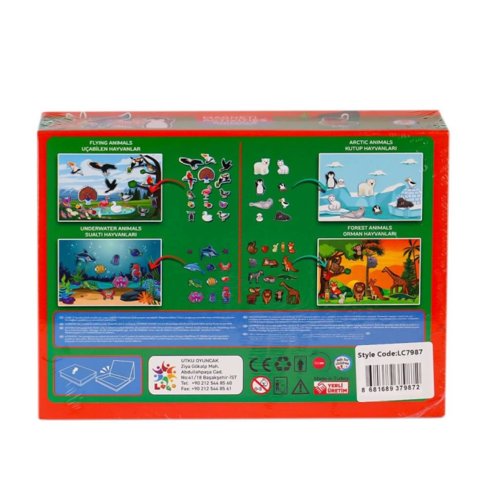 Çocuk LC7987 Manyetik Aktivite Hayvanlar -Laçokids