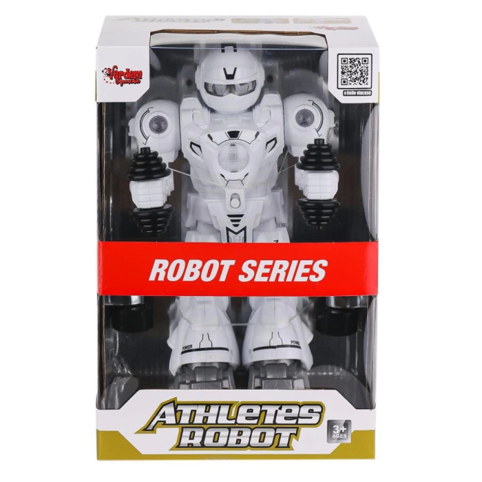 Eğlenceli Işıklı ve Müzikli Atletik Sporcu Robot Yaratıcı ve Hareketli Robot Oyuncak
