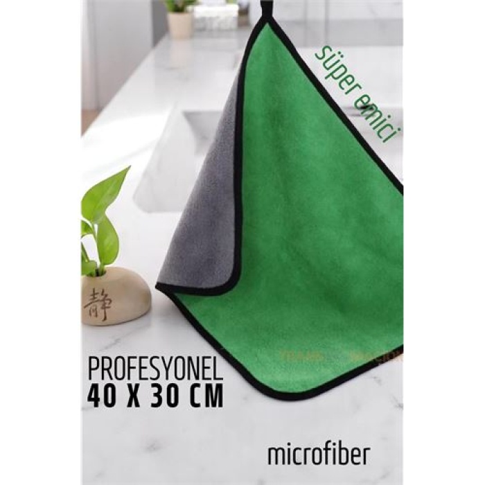 ModaCar Çift Yüzeyli Profesyonel Microfiber Havlu - Süper Emici Temizlik Bezi  40 x 30 cm