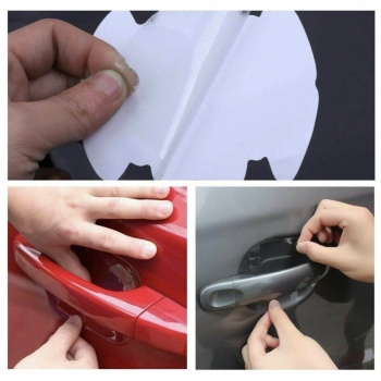 8 Adet Araba Kapı Kolu Koruyucu Çizilme Önleyici Şeffaf Sticker Film Koruma Seti