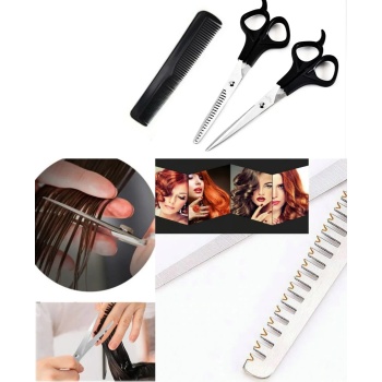 Çelik Berber Kuaför Traş Seti Kuaför Makası Ara Makas Tarak