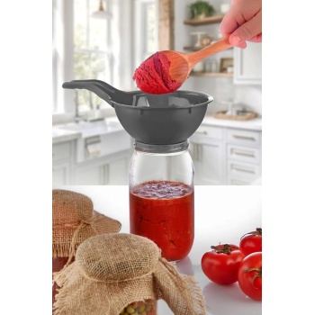 Kavanoz Hunisi Konserve Reçel Hunisi Geniş Ağızlı Saplı