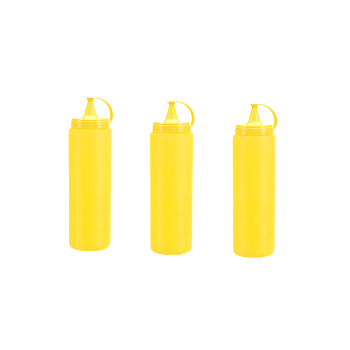 Mayonez Sos Şişesi 1000ML Dev Boy Sarı 3 Adet