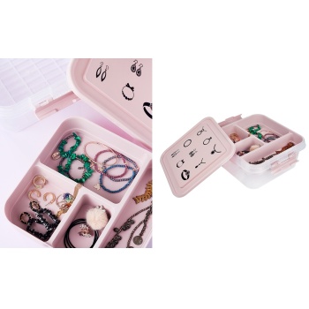 Bijuteri Mücevher Kutusu Çok Amaçlı Bölmeli Takı Saklama Kutusu