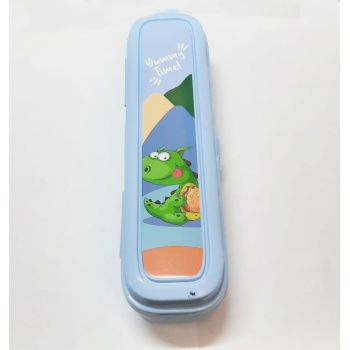 Mavi Multi Renkli Kapaklı Kalemlik KutusuÇanta İçi Saklama Diş Fırçası Makyaj Fırçası Kutu