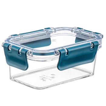 3 Adet Akrilik Saklama Kabı Vakumlu Dikdörtgen Erzak Bakliyat Kabı 375 ML