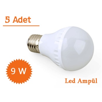 9W Enerji Tasarruflu Led Ampul 5 Adet