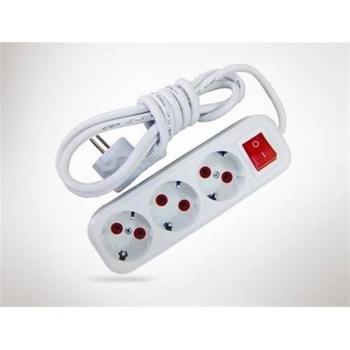 5 Metre Kablolu Anahtarlı 3 lü Topraklı Grup Priz