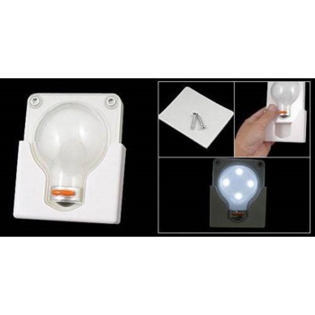 Ampül Şeklinde Mobil Aydınlatıcı Pilli Dekoratif Gece Lambası 3 Modlu Işık Mıknatıs/Vida/Yapışkan Montaj Seçenekli