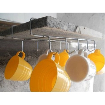 10 Kancalı Metal Raf Altı Portatif Bardak Fincan Askılığı