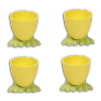 4 Adet Birden Plastik Eğlenceli Ayaklı Yumurta Takımı