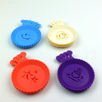 Renkli Kahve Süsleme Şablonları 4 Adet