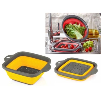 Pratik Kare Akordiyon Ayarlanabilir Süzgeç Sepet