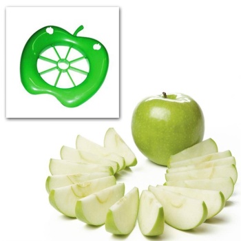 Elma Şeklinde Plastik Tutacaklı Metal Elma Dilimleyici