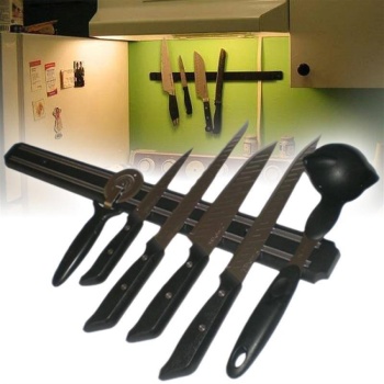 Duvara Monteli Mıknatıslı Bıçak Çatal Kaşık Askısı 33 cm