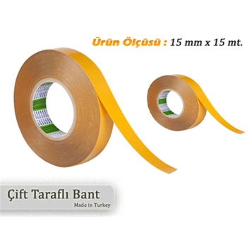 Çift Taraflı Bant 15 mm x 15 Mt.