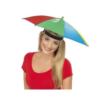 Lastikli Plaj Yazlık Kafa Şemsiyesi Beyaz/KırmızıBeyaz/GökkuşağıDikey/Yatay