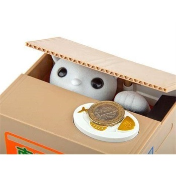 Kutuya Parayı Çeken Hırsız Kedi Kumbara