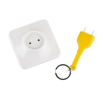 Plastik Fiş Priz Şeklinde Anahtar Kaybetme Önleyici Yuva