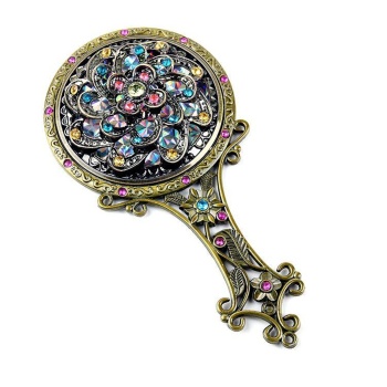 Taşlı Makyaj Ayna Tarak Seti