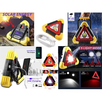 Usb ve Solar Şarj Led Su Geçirmez Kamp Feneri Reflektör Powerbank