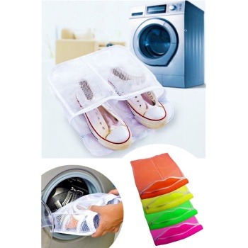 Fermuarlı Geniş Havalı Çift Hazneli Ayakkabı Yıkama Filesi