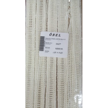® Dantel Polyester Güpür Bant Krem 15 Metre En 3 cm ON-1627-KR