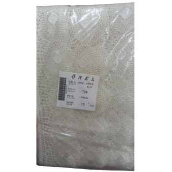 ® Dantel Polyester Güpür Bant Krem 15 Metre En 6 cm ON-728-KR