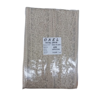 ® Dantel Polyester Sanal Tül Bant Cappucino 14,60 Metre En 6 cm ON-698-C