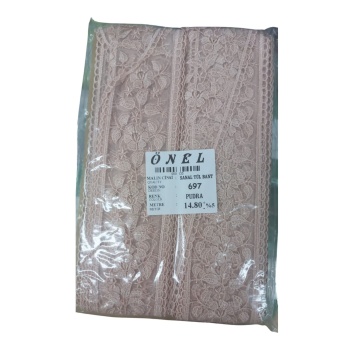 ® Dantel Polyester Sanal Tül Bant Pudra 14,80 Metre En 6 cm ON-697-PU