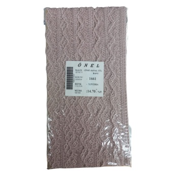 ® Dantel Polyester Sanal Tül Bant Y.Pudra 14,70 Metre En 6 cm ON-1661-PU