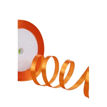 ® Saten Kurdele 6 mm Orange 10 Metre