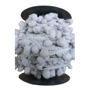 ® Sıralı Ponpon 1 Metre Gri