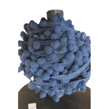 ® Sıralı Ponpon 1 Metre Lacivert