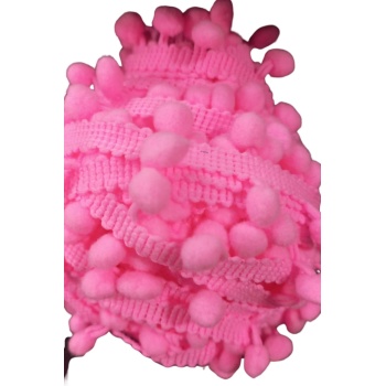 ® Sıralı Ponpon 1 Metre Pembe