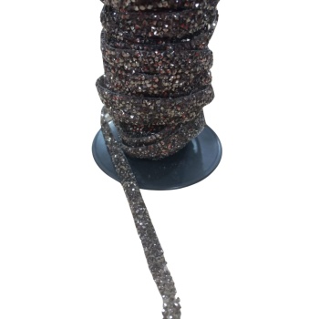 ® Silikonlu Yapıştırma Taş Şerit 2 cm Siyah 1 Metre