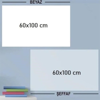 Biyomak®  Ders Çalışma Yazı Tahtası Manyetik Duvar Stickerı 100x60 cm