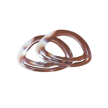 ® Çanta Sapı Oval Kahverengi-Beyaz 18 cm