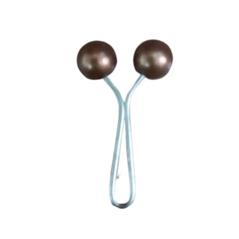 ® Eşarp Klipsi Top Model Düz Kahverengi 1 Adet