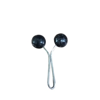 ® Eşarp Klipsi Top Model Simli Siyah 1 Adet