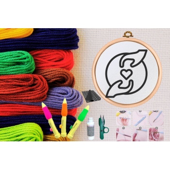 ® Punch Seti Nakış Seti Kasnaklı Kendin Yap Seti Seri 49