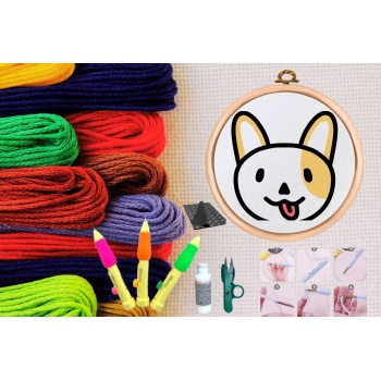 ® Punch Seti Nakış Seti Kasnaklı Kendin Yap Seti Seri 58