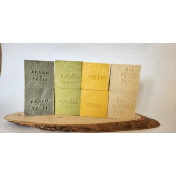 ® Doğal Üretim Sabunu Karışık (Argan-Defne-Bıttım-Saf Zeytinyağlı) 8li Set
