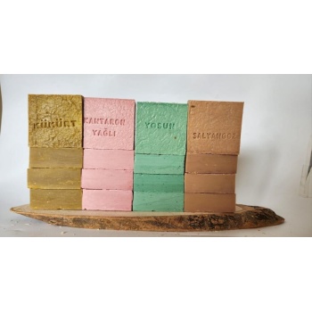 ® Doğal Üretim Sabunu Karışık (Kükürt-Kantaron-Yosun-Salyangoz)16lı Set