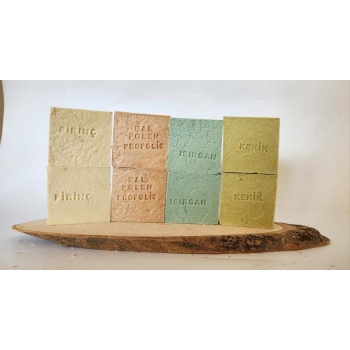 ® Doğal Üretim Sabunu Karışık (Pirinç-Bal Polen Propolis- Isırgan-Kekik) 8li Set