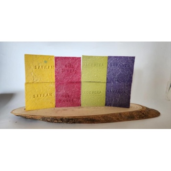 ® Doğal Üretim Sabunu Karışık (Safran-Gül-Lavanta-Aleovera) 8li Set