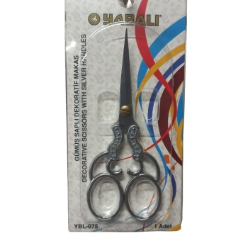 ® Nakış Makası Gümüş Saplı Dekoratif Makas YBL-075 Model 5
