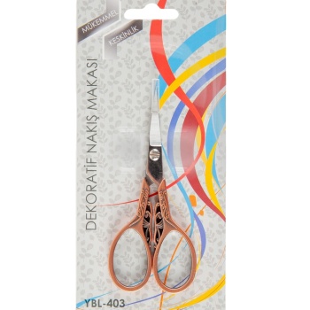 ® Nakış Makası Dekoratif Bakır Kelebek YBL-403 Model 18