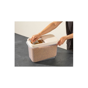 ® Sürgülü Kapaklı 10 LT Erzak Bakliyat Un Şeker Saklama Kabı