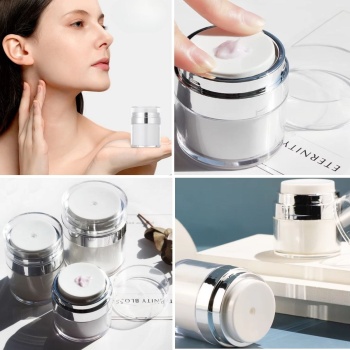 Biyomak® Hava Pompalı Doldurulabilir Vakumlu Krem,Fondoten Sıvı Kozmetik Ürün Şişesi